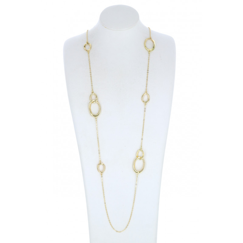 COLLIER LONG EN ACIER AVEC ANNEAUX