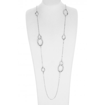 COLLIER LONG EN ACIER AVEC ANNEAUX