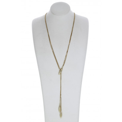 COLLIER LONG PASSANT DANS UN ANNEAU