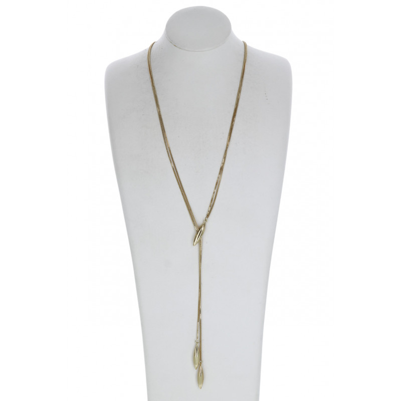 COLLIER LONG PASSANT DANS UN ANNEAU