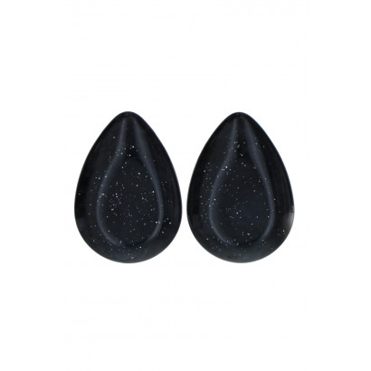 BOUCLE D'OREILLE IMPOSANTE PLASTIQUE FORME GOUTTE