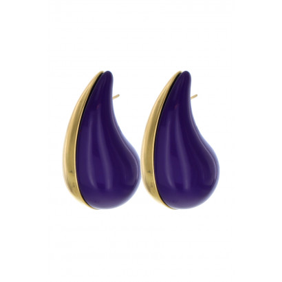 POST EARRING BOLD COLORED DROP SHAPED