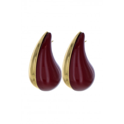 POST EARRING BOLD COLORED DROP SHAPED