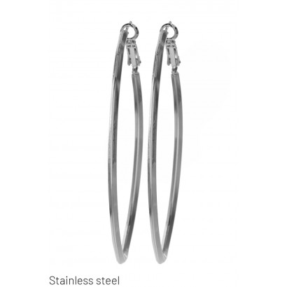 BOUCLES D'OREILLES CREOLES FORME LOSANGE