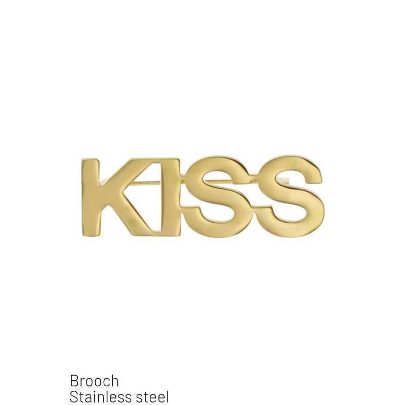 BROOCH WITH WORD: KISS