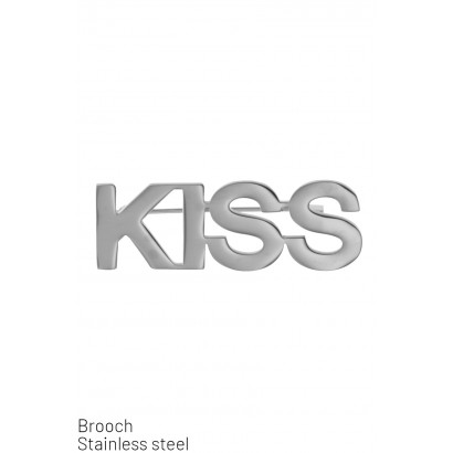 BROOCH WITH WORD: KISS