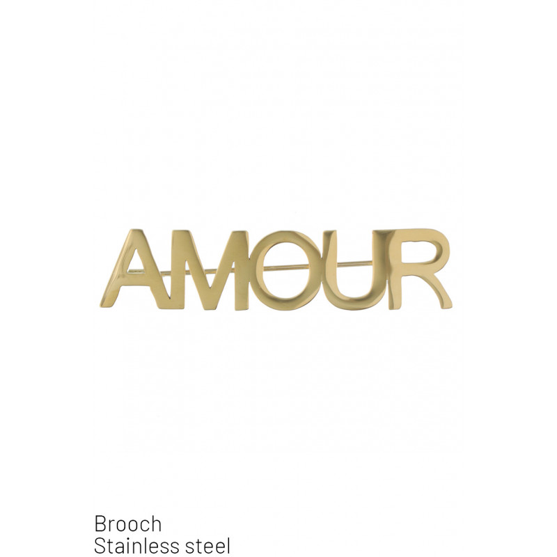 BROOCH WITH WORD: AMOUR