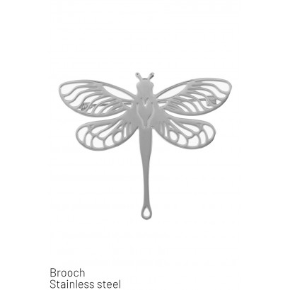 DRAGONFLY STEEL BROOCH