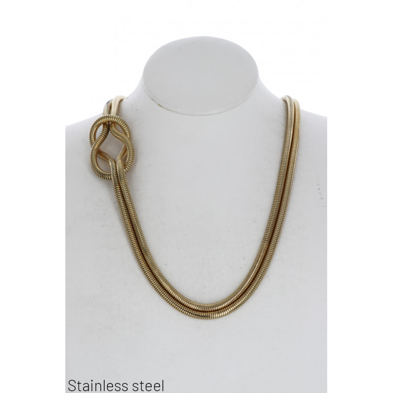 2 ROWS ARTICULAR CHAIN NECKLACE