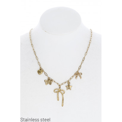 SHORT CHAIN NECKLACE WITH...