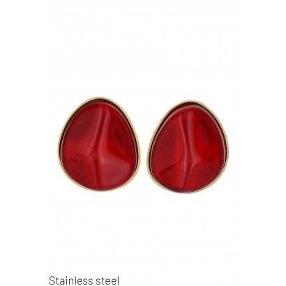 POST EARRING BOLD COLORED IN ROUND SHAPE