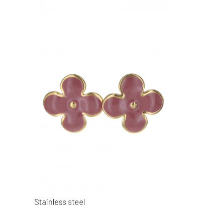 POST EARRING MULTICOLOR FLOWER SHAPE