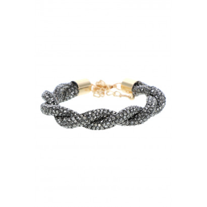 BRACELET TRESSE AVEC STRASS