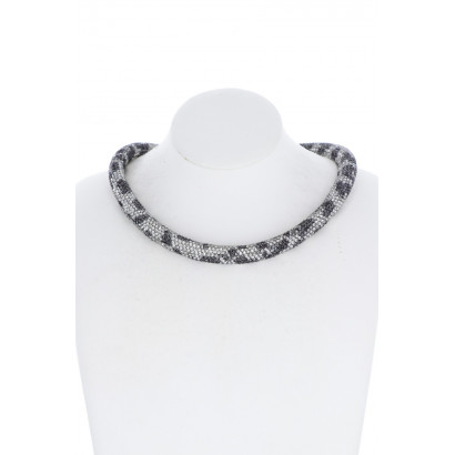 RIGID RHINESTONE SNAKE NECKLACE