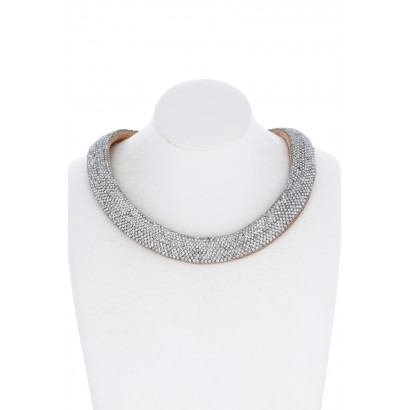 RIGID SHORT RHINESTONE NECKLACE