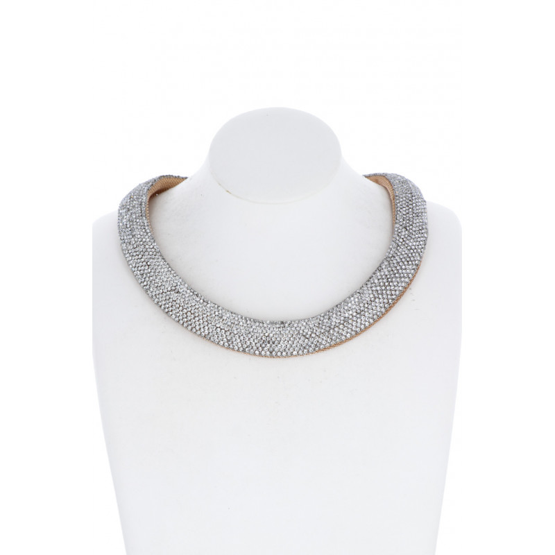 RIGID SHORT RHINESTONE NECKLACE