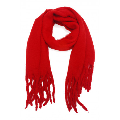 WINTER SCARF WITH FRINGES