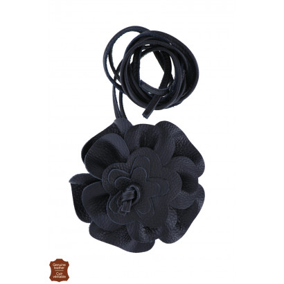 LEATHER BELT WITH FLOWER