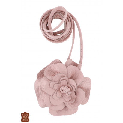 RIEM IN LEATHER MET BLOEM