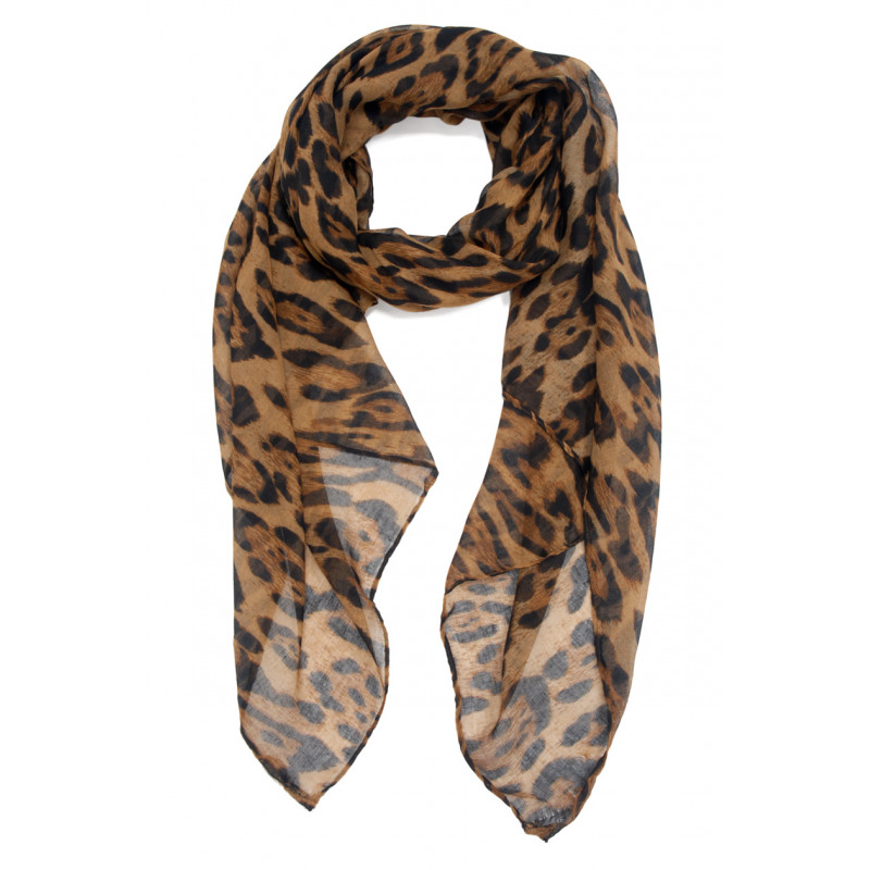 SCARF WITH ANIMAL PRINTED