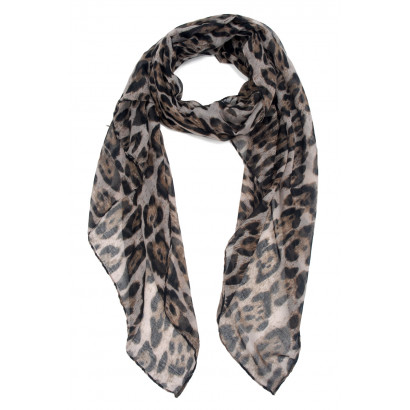 SCARF WITH ANIMAL PRINTED