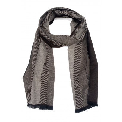 MAN WINTER SCARF WITH GEOMETRIC PATERN