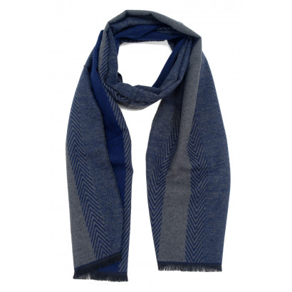 MAN WINTER SCARF WITH GEOMETRIC PATERN