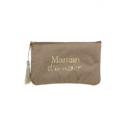 VELVET POUCH/KIT: MAMAN D'AMOUR