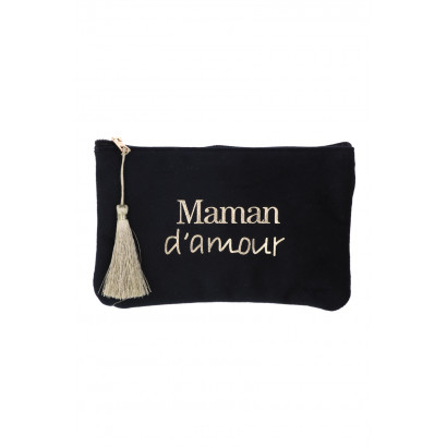 POCHETTE EN VELOUR: MAMAN D'AMOUR