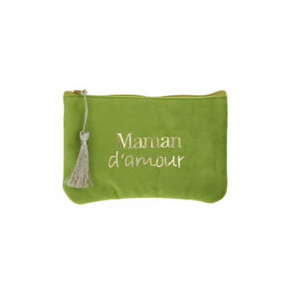 POCHETTE EN VELOUR: MAMAN D'AMOUR