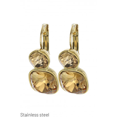 STEEL EARRINGS WITH GEOMETRIC SHAPE