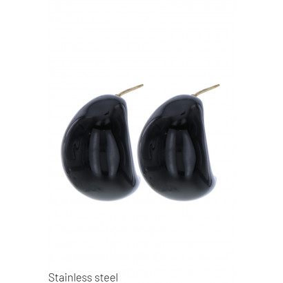 BOUCLES D'OREILLES ACIER FORME DE GOUTTE