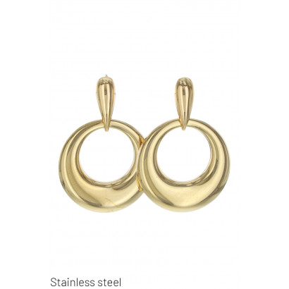 STEEL EARRINGS ROUND SHAPE