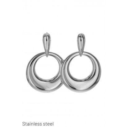 STEEL EARRINGS ROUND SHAPE