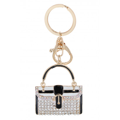 KEYRING HANDBAG SHAPE AND RHINESTONES