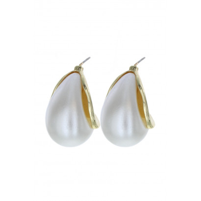 BOUCLES D'OREILLES, PERLE EN FORME DE GOUTTE