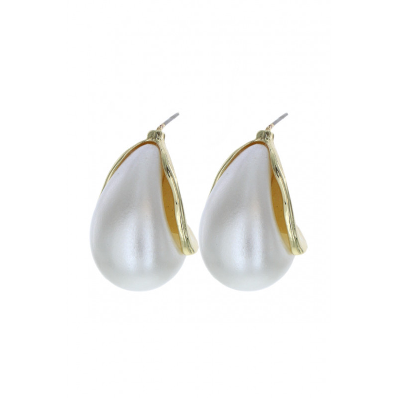 BOUCLES D'OREILLES, PERLE EN FORME DE GOUTTE