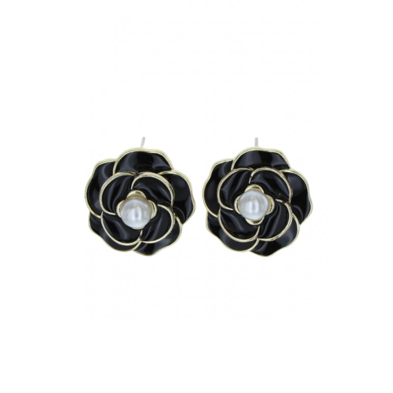 PENDIENTES FORMA DE FLORE Y PERLA