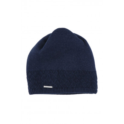 KNITTED WOOL HAT IN PLAIN COLOUR