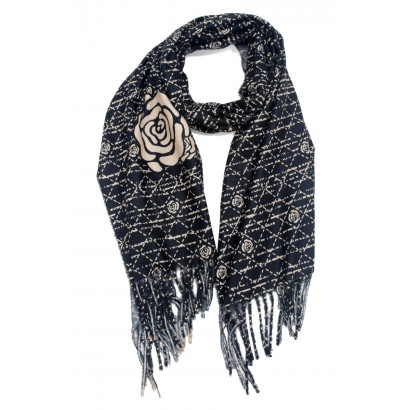 SCARF PRINTED FLOWERS AND...