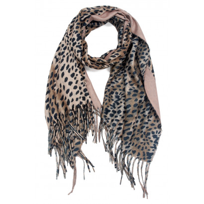 SCARF WITH ANIMAL PRINTED