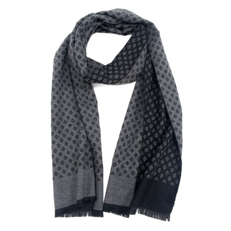 MAN WINTER SCARF WITH GEOMETRIC PATERN