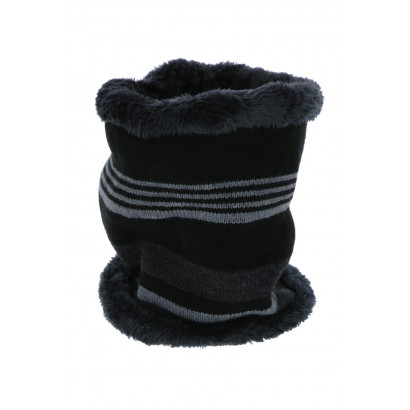 KIDS KNITTED SNOOD WITH STRIPES