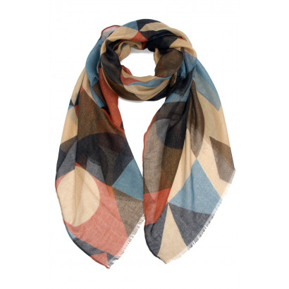 SCARF WITH GEOMETRIC PATTERN