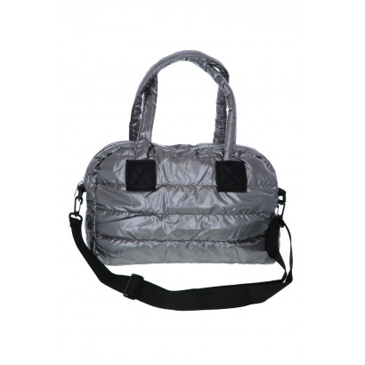 PADDED HANDBAG WITH SHINY FABRIC