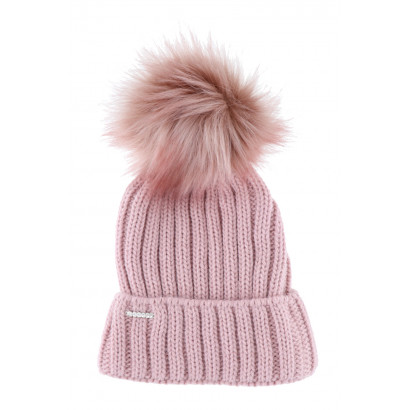 KNITTED HAT WITH POMPON