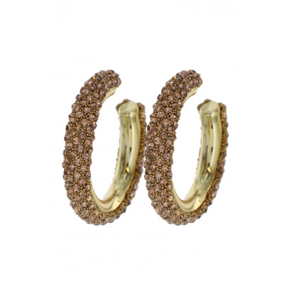 CREOLE EARRING WITH STRASS