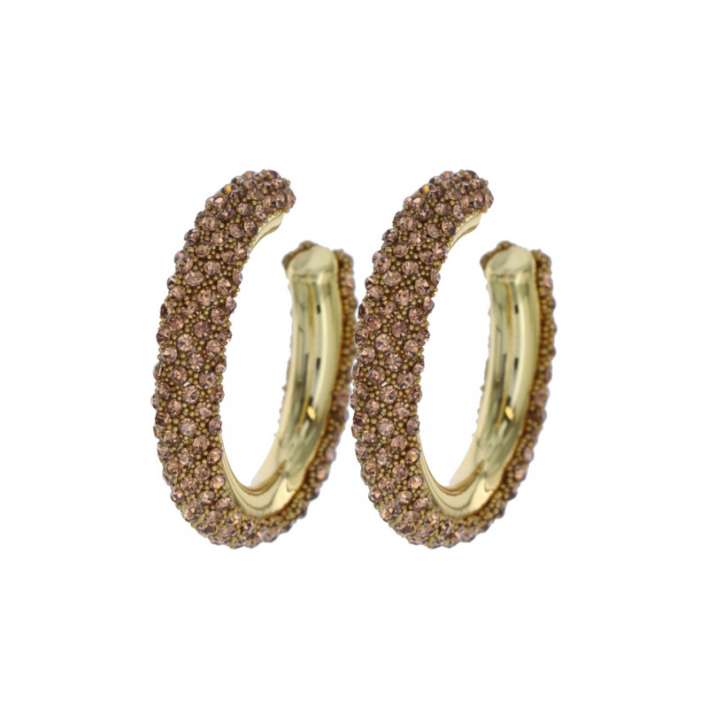 CREOLE EARRING WITH STRASS