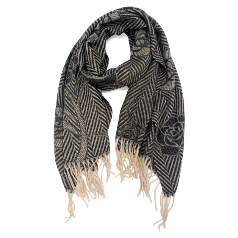 WOVEN  SCARF WITH GEOMETRIC SHAPE