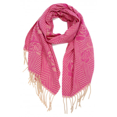 WOVEN  SCARF WITH GEOMETRIC SHAPE